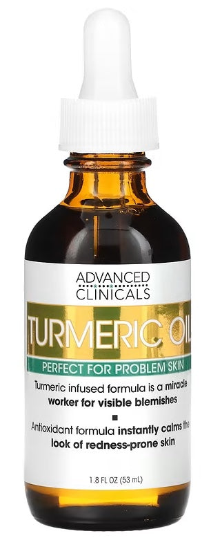 Advanced Clinicals Turmeric Oil, Ideal for Problem Skin, 1.8 fl oz (53 ml)