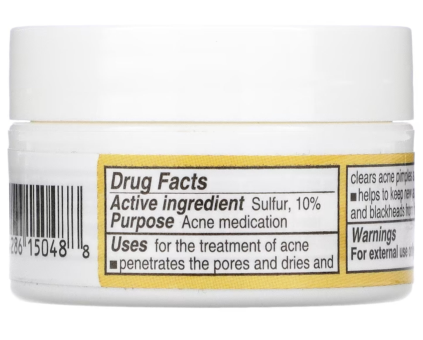 De La Cruz Acne Treatment Ointment with 10% Sulfur, Maximum Strength, 0.21 oz (6 g)