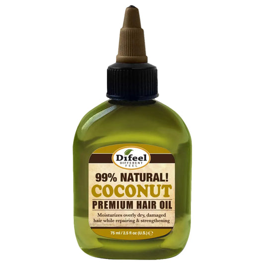 75ml of Difeel's Premium Natural Coconut Hair Oil