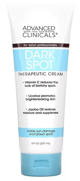 Introducing Advanced Clinicals Dark Spot Therapeutic Cream, now available in an 8 fl oz (237 ml) size.