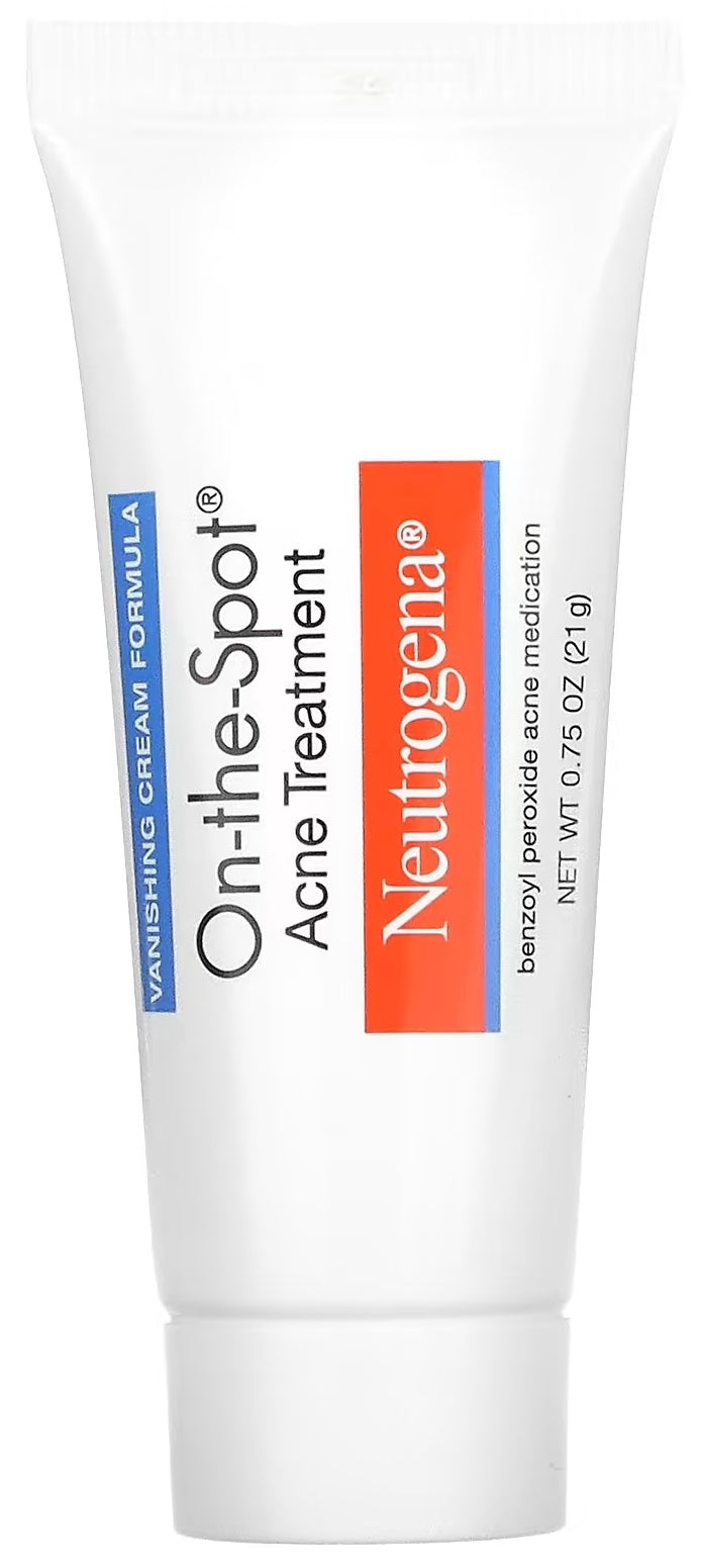 Neutrogena's On-the-Spot Acne Treatment is available in a 0.75 oz (21 g) tube.