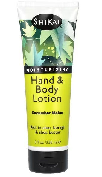 Shikai's Cucumber Melon Moisturizing Hand & Body Lotion comes in an 8 fl oz (238 ml) bottle.