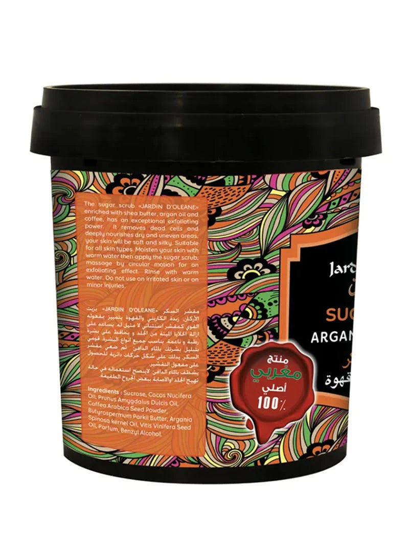 JARDIN D OLEANE Sugar Scrub With Argan Oil And Coffee Black 600g